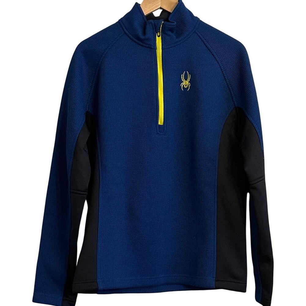 Spyder Men’s M Blue Quarter Zip Fleece Pullover Ski Outdoor